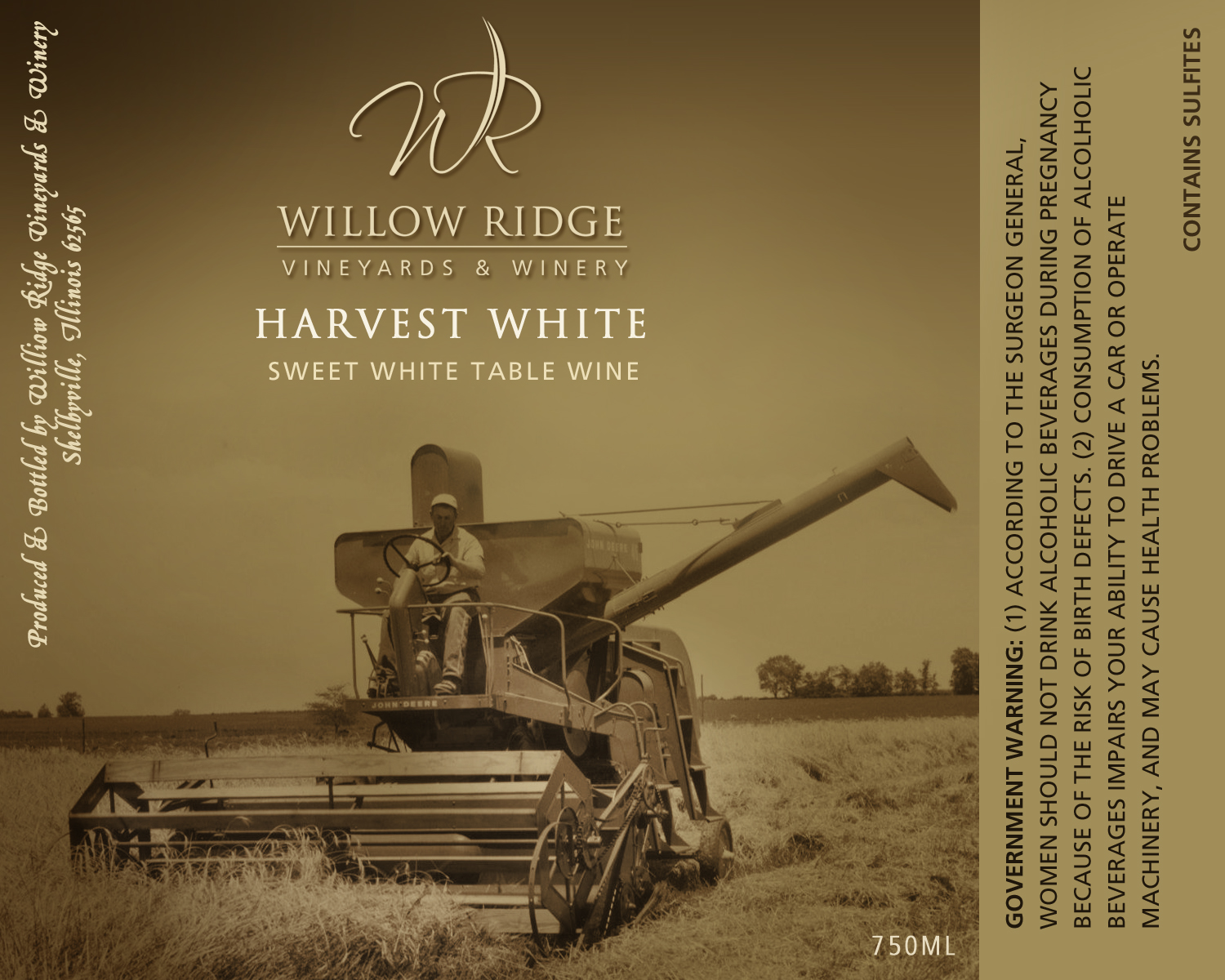 Willow Ridge Winery Harvest White Wine